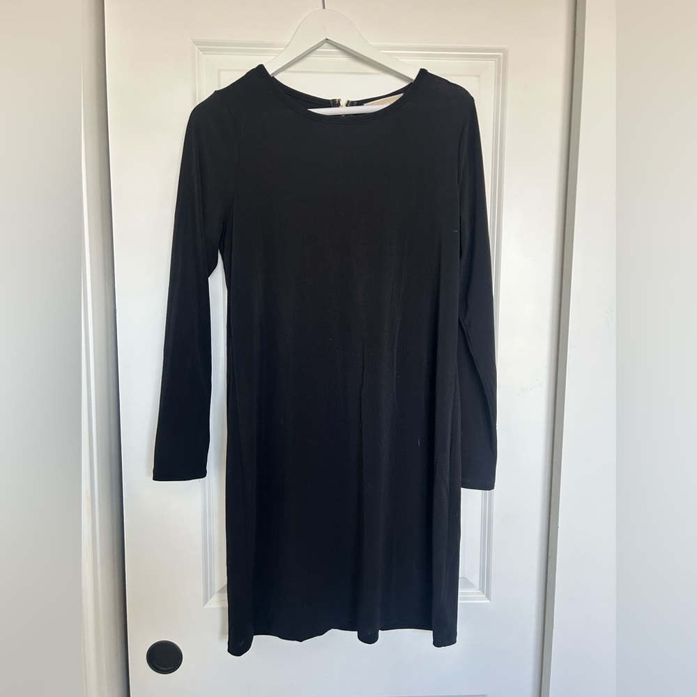 Black Long Sleeve Stretchy Michael Kors Dress